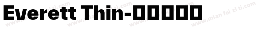 Everett Thin字体转换